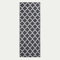 HOMESCAPES Luxury Runner - Tappeto da esterno per giardino, patio, impermeabile, 100% plastica riciclata, 75 x 200 cm, reversibile, bianco e nero, motivo geometrico Nola, per interni/esterni e