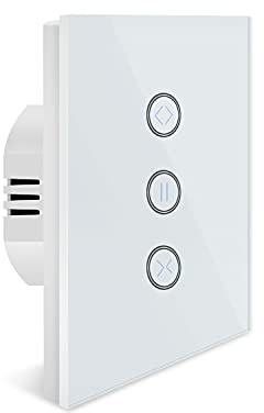 Alexa rolladenschalter, WLAN Rolladenschalter, Smart Jalousien Schalter mit Touch Panel Kompatibel mit Alexa und Google Home, APP Steuerbar und Timer-Funktion