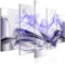 murando Acoustic Canvas Wall Art Abstract 200x100 cm / 79 x 40 picture with acoustic foam sound absorption print image Artwork 5 pcs room acoustics soundproofing 3D effect Silver a-A-10043-b-a