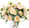 Floweroyal 4 Bündel Pfingstrose Künstliche Blumen Champagner Blumen Seidenpfingstrosen Blumensträuße für Hochzeit Partei Tischaufsätze Blumenarrangement Heim Küche Dekor