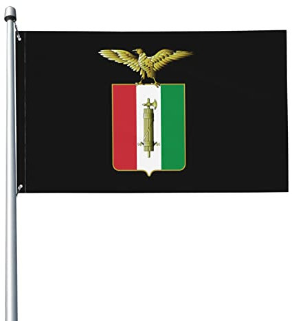 Bandiera Decorativa Stemma della Repubblica Sociale Italiana Bandiera All'Aperto Vintage Bandiera Vacanza con 2 Occhielli Bandiera da Giardino per Interni Esterni Patio