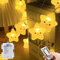 Lichterkette Batterie für Kinderzimmer Lichterkette innen 8 modi mit Timer, 3m 20er LED Lichterkette Kinder Batteriebetrieben Nachtlicht für Zimmer Deko Geburtstag Party Weihnachts, Warmweiß Sterne