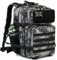 QT&QY Military Tactical Backpacks For Men Army Molle Daypack 45L Large 3 Day Bug Out Bag Gym Rucksack With Bottle Holder Black Camo…