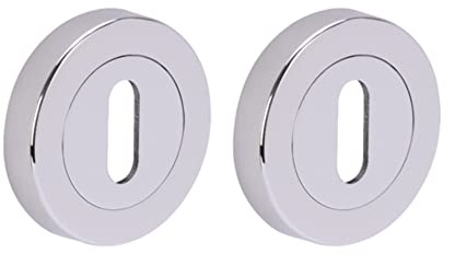 HANDLEZONE® 2 Pack Keyhole Door Lock Escutcheon Covers - Polished Chrome