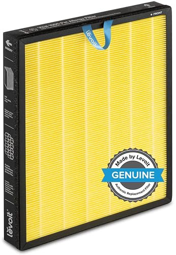 LEVOIT Vital 100S Pet Allergy Air Purifier Replacement, 3-in-1 H13 True HEPA, High-Efficiency Activated Carbon Filter, Vital 100S-RF-PA (LRF-V102-YUS), 1 Pack, Yellow