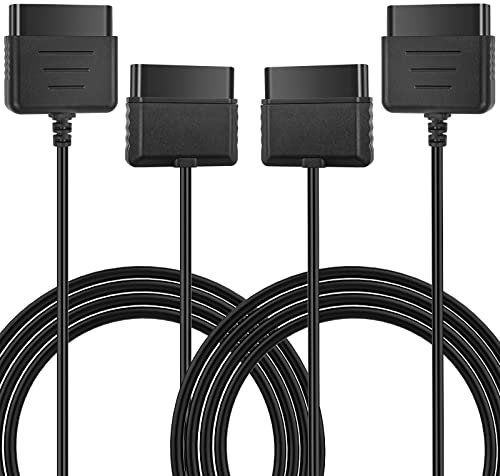 Arzweyk Lot de 2 rallonges de câble de 1,8 m pour console de jeu Sony Playstation 2