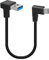 GELRHONR Câble USB C court de 25 cm à 90 degrés, câble USB A vers USB Type C 18 W Charge rapide et synchronisation 5 Gbps pour Down Angle-Noir