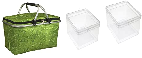 Kühlkorb Faltbar – Einkaufskorb Thermo Korb für unterwegs – Outdoor Picknickkorb Einkaufskorb