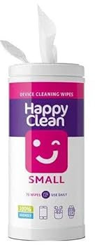 Happy Clean Reinigungstücher für Kleine Geräte - 70 Stück - für AirPods, Handy und Smartwatch - Hochwertige Reinigungstücher