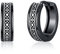 Wikinger Ohrringe Herren 925 Sterling Silber Schwarz Keltische Creolen Punk Gothic Ohrringe Schwarz Schmuck Geschenke für Damen