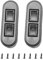 ISTOVO Interruptor dúplex negro refinado adecuado para lámpara de mesa con doble cono