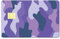 CREATCABIN 4 Stück Camouflage Lila Kartenhüllen-Aufkleber Debit-Kreditkartenhüllen,Blumen Abdecken,Personalisierende Bankkarten Schützend,Abnehmbare,Wasserfest,Keine Blasen,Für Bankkarten 186x137mm