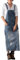 Womens Vintage Classic Suspender Long Denim Skirts Washed Distressed Dungarees Dress Skirts Ripped Holes Pinafore Overalls(UK 20/Tag 5XL,Light Blue)