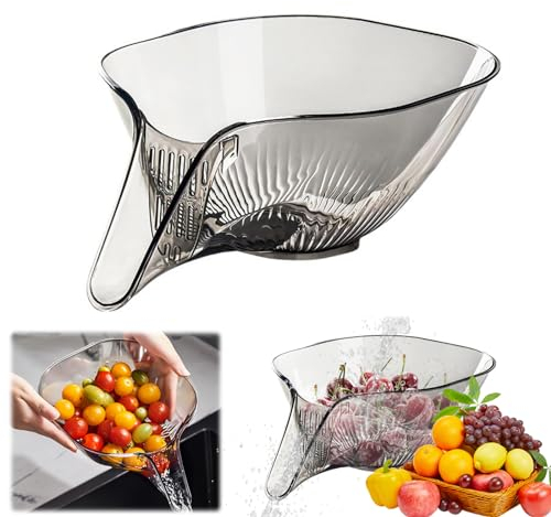 SANOU Panier d'Égouttage d'Évier Panier d'Évier De Vidange Polyvalent Entonnoir De Panier De Vidange Pour Évier De Cuisine Plateau De Fruits De Séparation Sec Et Humide