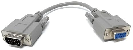 20cm Serial to VGA 9 Pin Female to 15 Pin Male Cable D9 HD15 SVGA Adapter Cable Converter 0.6ft