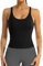 Attraco Sport Tank Tops Ärmelloses Workout Crop Top Yoga Fitness Shirt Running T-Shirts Sommer Funktions Shirt Yoga Jogging Laufen Schwarz S