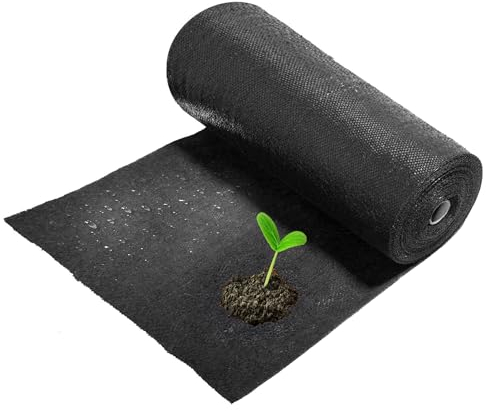 Avilia Telo Antierbacce in Polipropilene Perfetto per Giardino, Orto, Viali e Aiuole - Pacciamatura Resistente agli UV, Calpestabile, Protegge da Erbacce e Mantiene l'Umidità, Nero, 1.5x10m