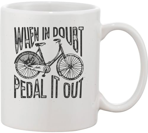 Functon+ When in Doubt Pedal It Out Keramiktasse Weiß