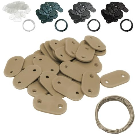 Linxor - Lot de 20 Kits de Fixation pour Brise Vue, canisse Anti-UV - Plusieurs Coloris Disponibles