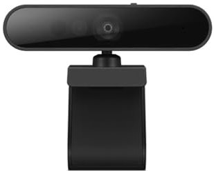 Lenovo HD 1080p Webcam (510 FHD)- Black w/ 4X Digital Zoom, 95° Wide Angle, 360° Rotation Pan & Tilt, Dual Microphones & Windows Hello
