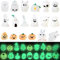 18 Stück Halloween Deko Miniatur Figuren Leuchtend Halloween Miniatur Geist Mumie Kürbis Mini Halloween Ornamente für Garten Horror Dorf Spukhaus Puppenhaus Bonsai Tisch Indoor Outdoor Halloween Party