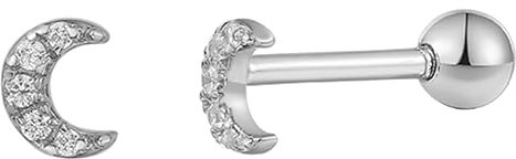 XENOX® Piercing Ohrringe - Mond Piercing aus hochwertigem 925/- Sterlingsilber | XS91468