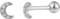 XENOX® Piercing Ohrringe - Mond Piercing aus hochwertigem 925/- Sterlingsilber | XS91468