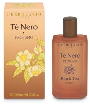 L'Erbolario Tè Nero Profumo Unisex - Eau de Parfum - Adatto come Profumo Uomo e Profumo Donna - Fragranza Floreare e Ambrata - Made in Italy - 1 Flacone da 100ml