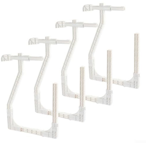 Solution de rangement pratique avec crochets réglables pour piscine hors sol (blanc)