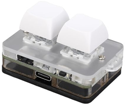 Teclado Programable de 2 Teclas Mini Teclado Mecánico con Luz RGB Conectividad Dual Experiencia de Juego Mejorada para Videojuegos Música Trabajo de Oficina