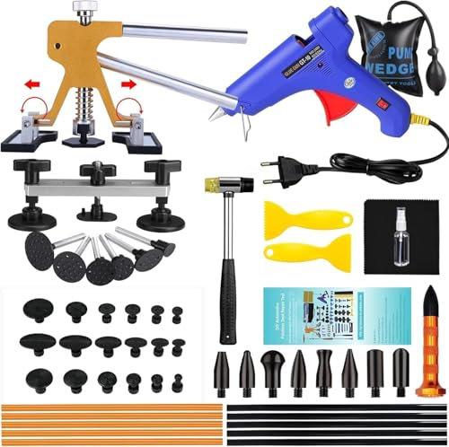 NEWFUN Kit Debosselage Sans Peinture, Kit Debosselage Carrosserie, Kit Debosselage, Debosselage, Outils Kit d'outils pour Les Bosses de Voiture/Bosses de Porte/Dommages Causés par la Gêle