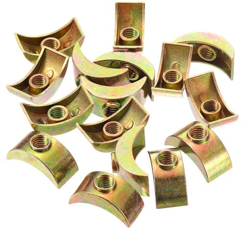 sourcing map 30 Stück M6 Halbmond-Muttern Unterlegscheiben, Zinklegierung, Außengewinde, Unterlegscheibe, Abstandshalter, Hardware-Armaturen, Bronze