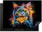 KitchenYeah© Protection Plaque Induction 71x52 cm Protege Deco Cuisine Cache Protège De Cuisson Accessoires Chat - Graffiti - Coloré - Gaufre - Nourriture