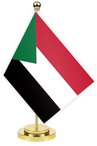 Sudan Schreibtisch Flagge, 30cm großes kleines SudanesischesSudanesisches Banner im Freien, winziges Drucken Dekor für Büro Home Tisch desk sudan