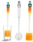 5 in 1 Water Bottle Brush, 2PCS Multifunctional Water Bottle Brushes for Cleaning, Waterbottle Brush Straw Cleaner Tool for Washing Glass Milk Bottles Jars Cups Flask Cleaner (Orange+Grey)