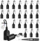 24 Stücke Fassung E27 Renovierfassung Lampenfassung Baustellenfassung E27+VDE-Spannungsprüfer, Baufassung mit Kabel,Schwarze Renovierfassung