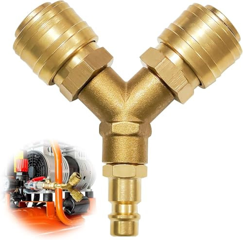 Distributore Aria Compressa,2 Attacchi Rapidi Aria Compressa 1/4