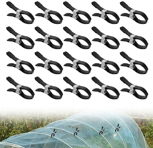 20 Stück Klemmen für Poolabdeckung, Pool Abdeckung Klammern Pool Klammern | Edelstahl Gartenklemme Pflanzenclips Wäscheklammer Gewächshausfolien Clips für Halten von Rohrschellen Gewächshausnetz Clip