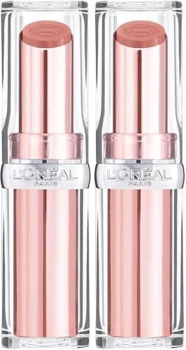 L'Oréal Paris Feuchtigkeitsspendender Lippenstift, Balm-In-Lipstick mit natürlich aussehendem Finish, Color Riche Glow Paradise, 642 Beige Eden (Packung mit 2)