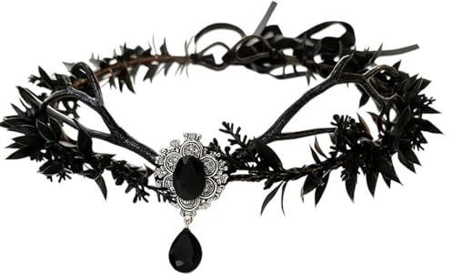 BDBFPAN Gothic Haarschmuck, Hexen Zubehör für Damen, Festival Haarschmuck für Gothic Accessoires, Perfekt für Halloween Cosplay und Gothic Parties