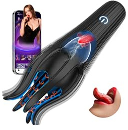 Tagnaff Masturbatore per Uomo Sexytoys con 10 Vibratore per Lingua Sex Toys | Masturbatore Maschile per Pene, Vibratore per Uomo con 36 Protuberanze 3D, Stimolatore Toys Sessuali per Uomini Sextoysys