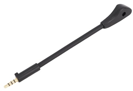 Annadue Gaming-Headset-Mikrofon, Abnehmbares Ersatzmikrofon mit Vergoldetem 3,5-mm-Stecker, Rauschunterdrückung, Flexibles, Biegbares Design, für die ROG-Serie