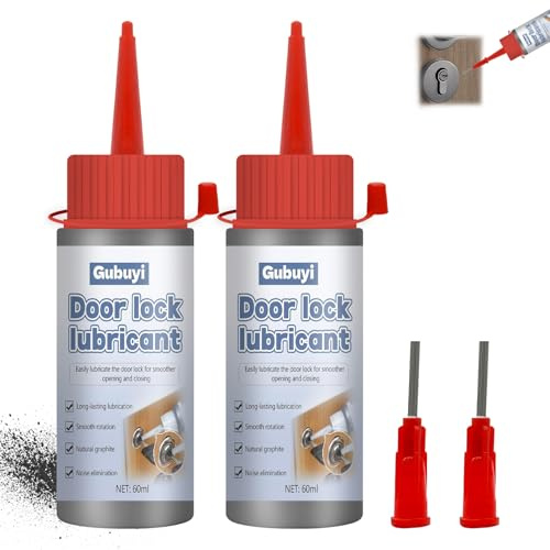 60ml*2 Graphite Powder, Graphitpulver für Schlösser | Graphitpulver Türschloss, Schmierpulver für Schließzylinder, Graphitpulver von Türschlössern, Fensterscharnieren, Schlüssel