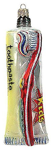 Gartenschätze Christbaumschmuck Weihnachtskugel Zahnpasta, 10 cm, 1266