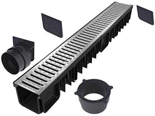 S-lon Entwässerungsrinne Set 3 Meter | Verzinkt Klasse B125 | Typ 90 (Entwässerungsrinnen)