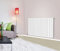 NRG 600 x 1156 mm Horizontal Column Radiator Gloss White Single Flat Panel | Designer Radiator Bathroom Central Heating | with One Pair of Free Modern Angle Valves