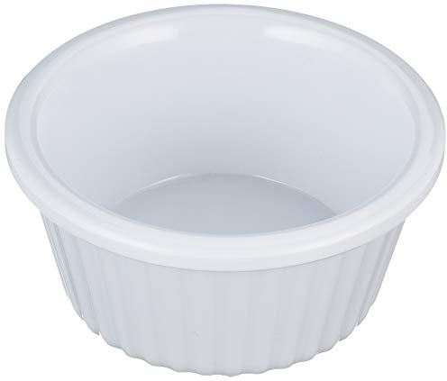 Utopia Jmp209 Mélamine Ramequin cannelé, 1 g, 3 cl, Blanc (lot de 12)