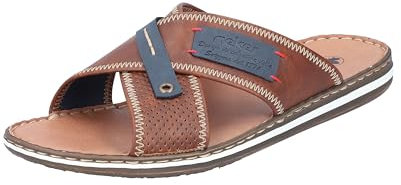 Rieker Men's Frühjahr/Sommer 21061 Mules, Brown (Marron/Denim 25), 6.5 UK