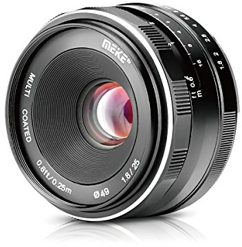 Meike 25mm f/1.8 große Blende Weitwinkel-Objektiv manueller Fokus für Olympus Panasonic Micro 4/3 Montieren Mirrorless Kameras