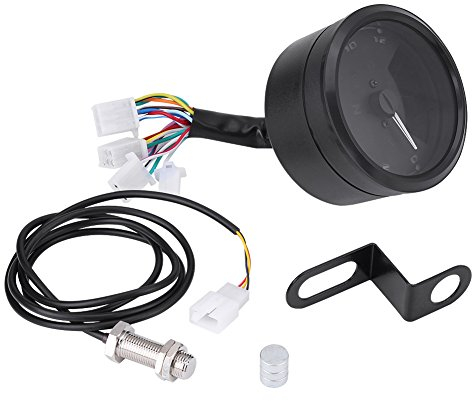 Keenso 12000RMP Universal Motorrad LCD Digital Tachometer Tachoanzeige für Motorrad Roller ATV